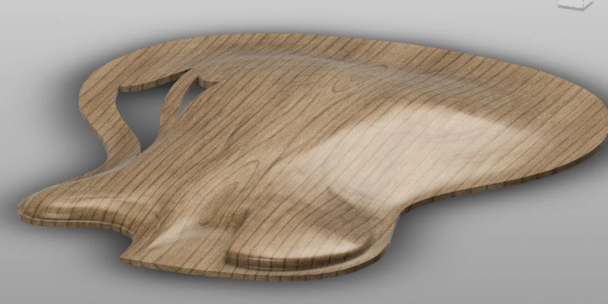 Archtop guitar top, CAD design