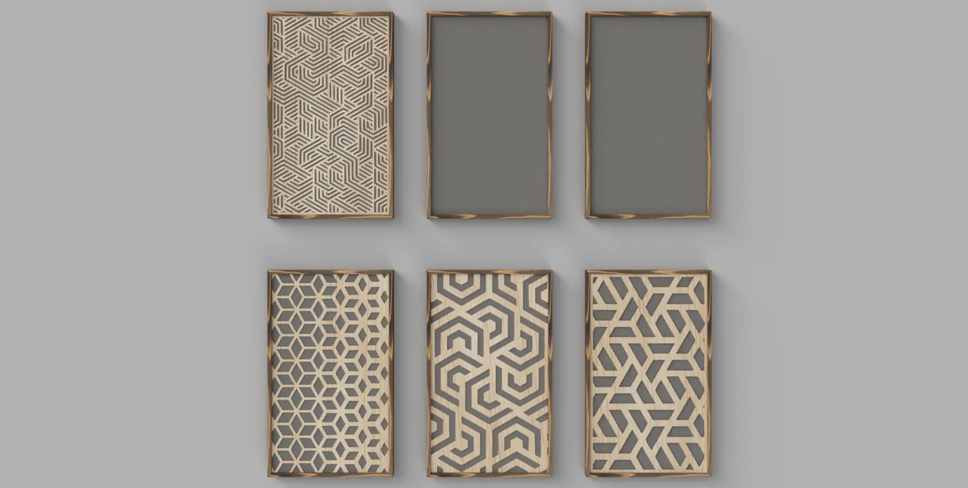 Acoustic panels, top view