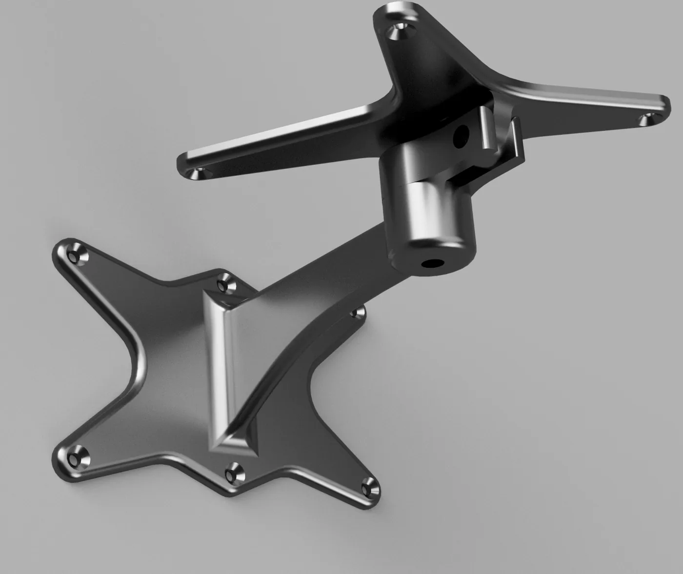 Uchwyt do podwieszania kolumny głośnikowej, render w Fusion 360