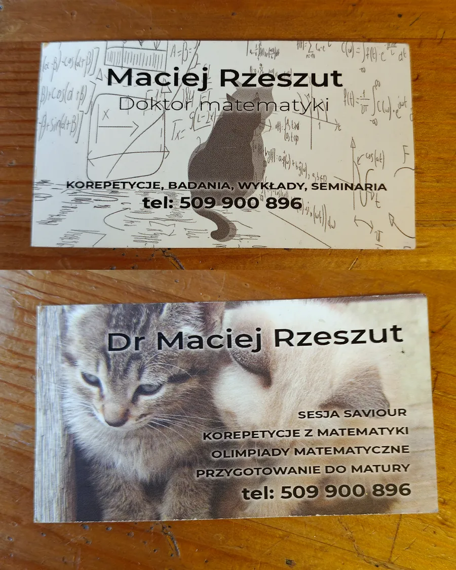 Wizytówki dr. Macieja Rzeszuta