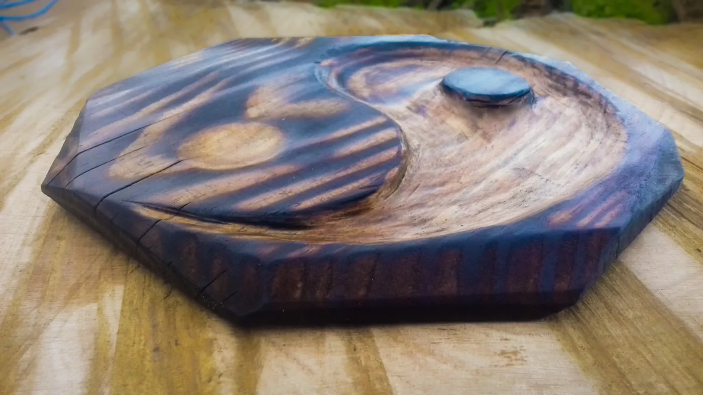 Charred wood kitchen trivet