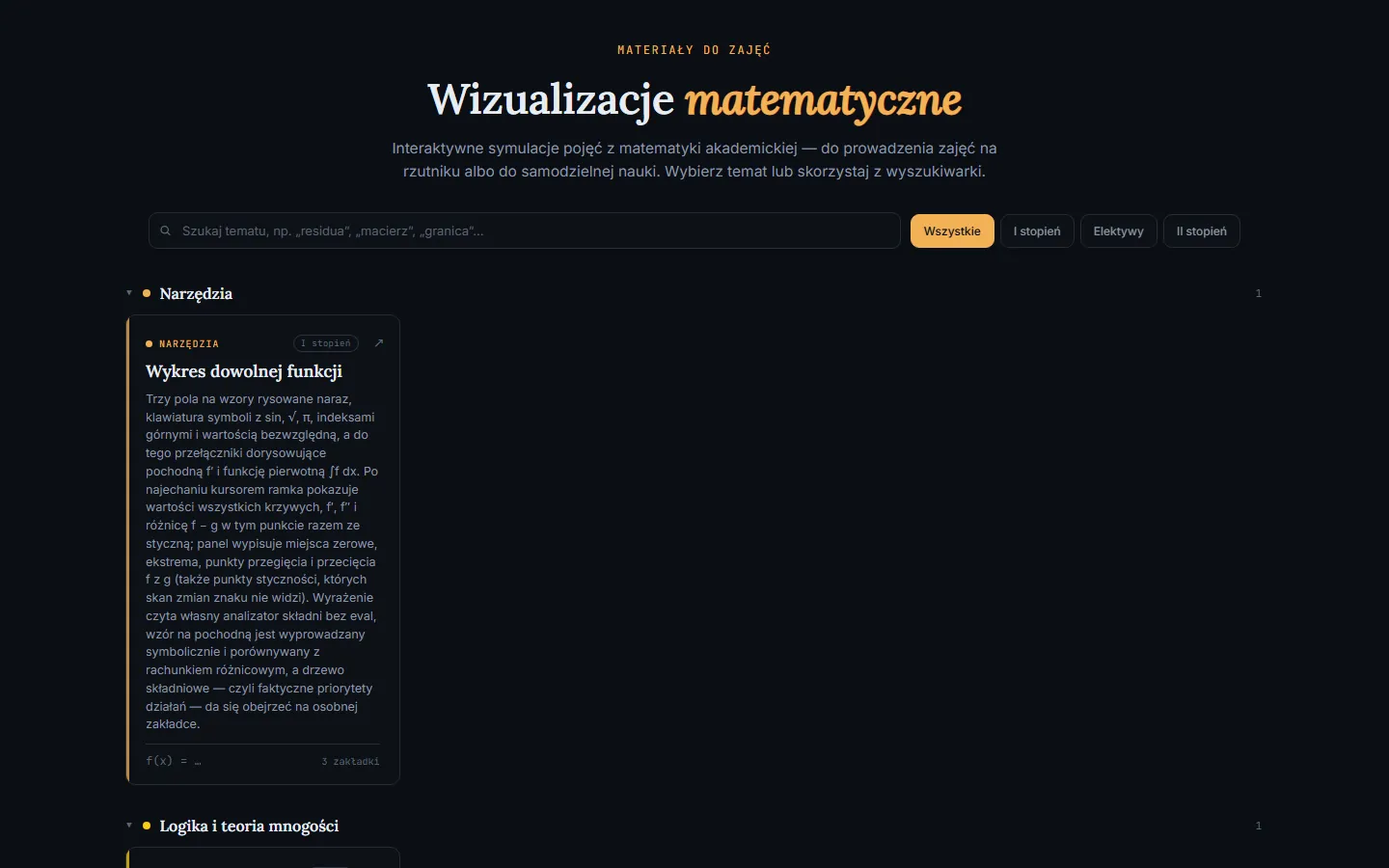Katalog modułów wizualizatora